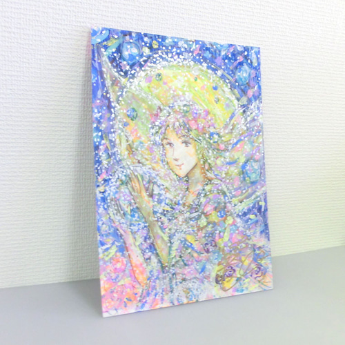 原画「花の妖精」イラストボード 横21×縦30㎝ パワーアート 絵画