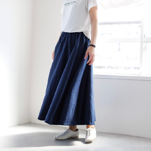 サカイ　シルクフレアスカート　ネイビー　サイズ1 サカイ sacai フレアスカート イージー 変形 ミモレ ロング