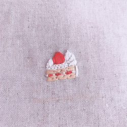 再販♡ショートケーキ刺繍♡巾着 3枚目の画像