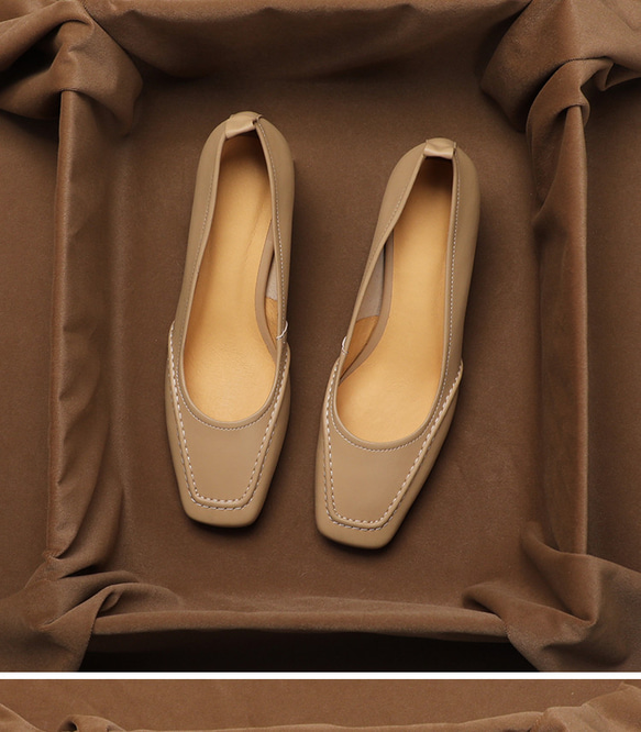 パンプス 安心と信頼 アーチコンタクト究極の次世代型 レディース靴 婦人靴 幅広 2E バブーシュ スクエアパンプス 9枚目の画像