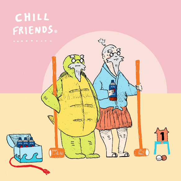 Originalスマホケース「CHILL FRIENDS 一緒に生きることにした浦島太郎とカメ。」 2枚目の画像