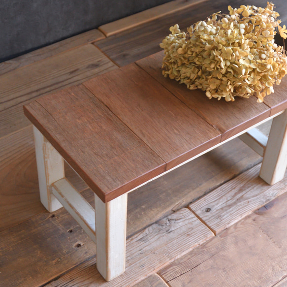 【現品1点限り】古材の飾り台 ローテーブル 小型サイズ【送料無料】 5枚目の画像