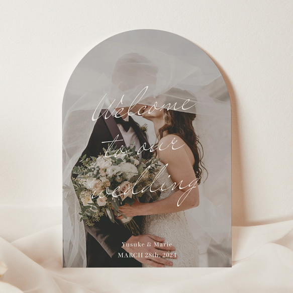 【最短翌日発送】海外風 　写真 シンプル　パネル　ウェルカムボード 結婚式 家族 記念日 4枚目の画像