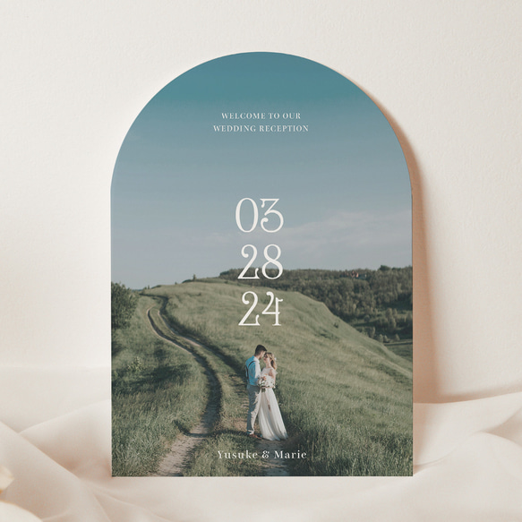 【最短翌日発送】海外風 　写真 シンプル　パネル　ウェルカムボード 結婚式 家族 記念日 1枚目の画像