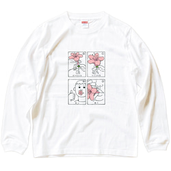 長袖 Tシャツ 『ツツジの蜜』 男女兼用 ロンT 1枚目の画像