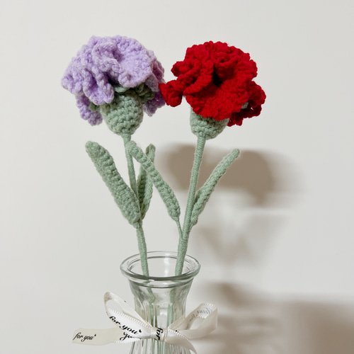 Forever カーネーション ニットフラワー 手編み 造花 お花 Forever カーネーション ニットフラワー 手編み 造花