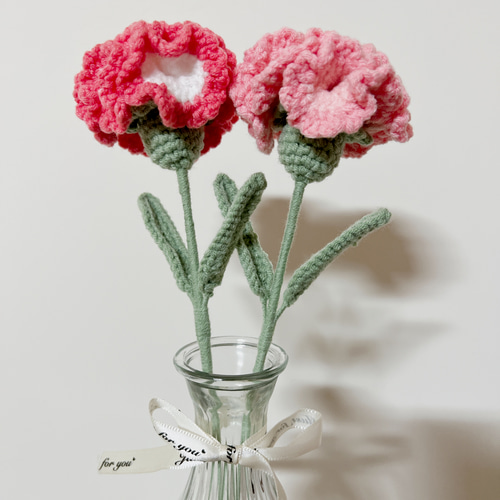 Forever カーネーション ニットフラワー 手編み 造花 お花 Forever カーネーション ニットフラワー 手編み 造花