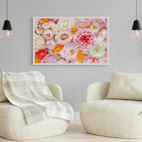 アートポスター 花 フローラル 優しいパステル 可憐な花写真 シンプルモダン 5372 6枚目の画像