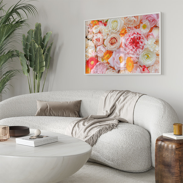 アートポスター 花 フローラル 優しいパステル 可憐な花写真 シンプルモダン 5372 2枚目の画像