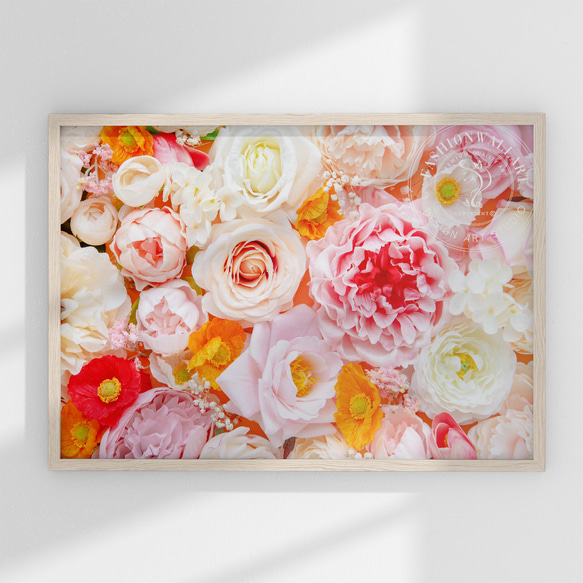 アートポスター 花 フローラル 優しいパステル 可憐な花写真 シンプルモダン 5372 1枚目の画像