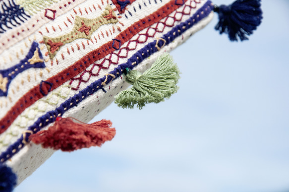 手工刺繡側背包 民族風包  波西米亞肩背包 boro刺繡包-草原風景 聖誕節交換禮物 生日禮物 母親節禮物 情人節禮 第5張的照片