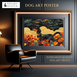 【インターステラー (星ノ間)  - ダックスフンド犬 No.6】宇宙 星空 アートポスター 犬の絵 犬の絵画 1枚目の画像