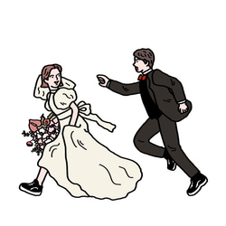 似顔絵イラスト プレゼント 結婚式 似顔絵 ウェルカムボード シンプル モード ウェルカムボード wedding お洒落 12枚目の画像