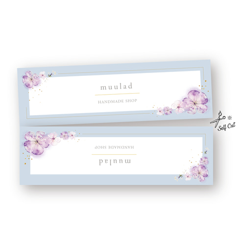 新作】フラワーデザイン ♡ アクセサリー台紙 名刺 ショップ