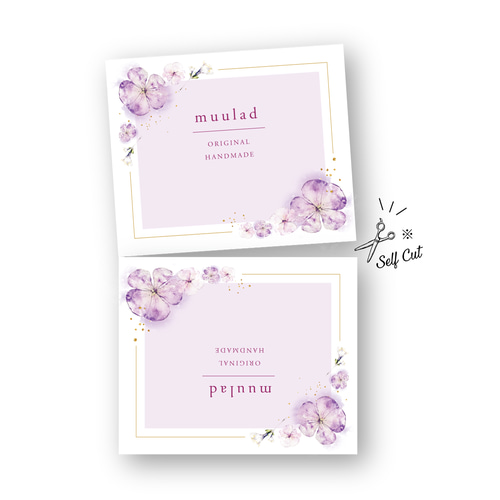 新作】フラワーデザイン ♡ アクセサリー台紙 名刺 ショップカード