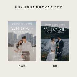 ゲストがワクワクする映画ポスター風ウェルカムボード ｜選べるパネルとキャンバス生地｜結婚式｜映画｜個性的｜17 5枚目の画像