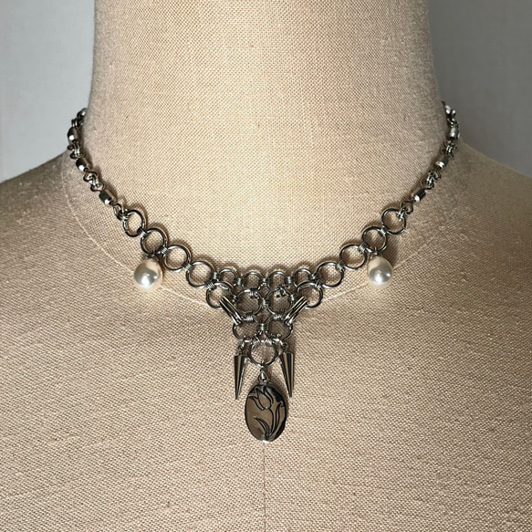 Fishing necklace (Perl&Tulip) 4枚目の画像