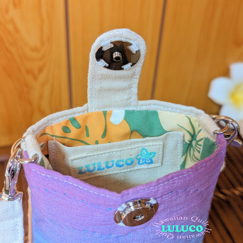 ハワイアンキルト スマホショルダー ☆パームツリー・ホヌ