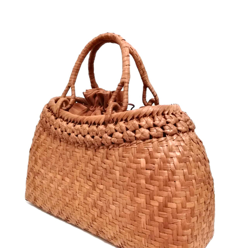 山葡萄バッグ円形三段花結び 山葡萄バッグ円形三段花結び 山葡萄バッグ形三段花結び