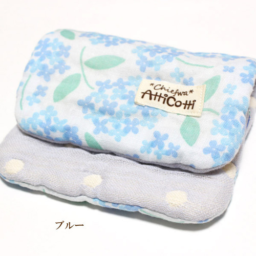 8重ガーゼ　ハーフハンカチ　あじさい　ハンドメイド 8重 ガーゼハンカチ アジサイ 紫陽花 花柄 ハンドメイド ハーフ