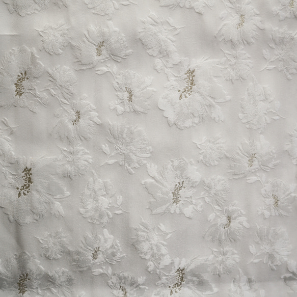 ジャガード織り生地 ゴブラン織り 花柄 立体感 ボタニカル柄 3枚目の画像