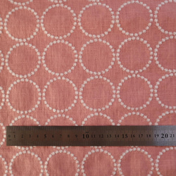 刺繍生地 サークル柄 コットンリネン タンバリン柄 約70×50㎝ 16枚目の画像