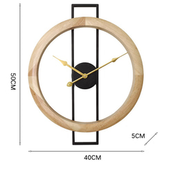 アナログ 時計 クロック Clock 掛け時計 壁時計 壁掛け フック 丸型 木製 ウッド ナチュラル ch-859 7枚目の画像