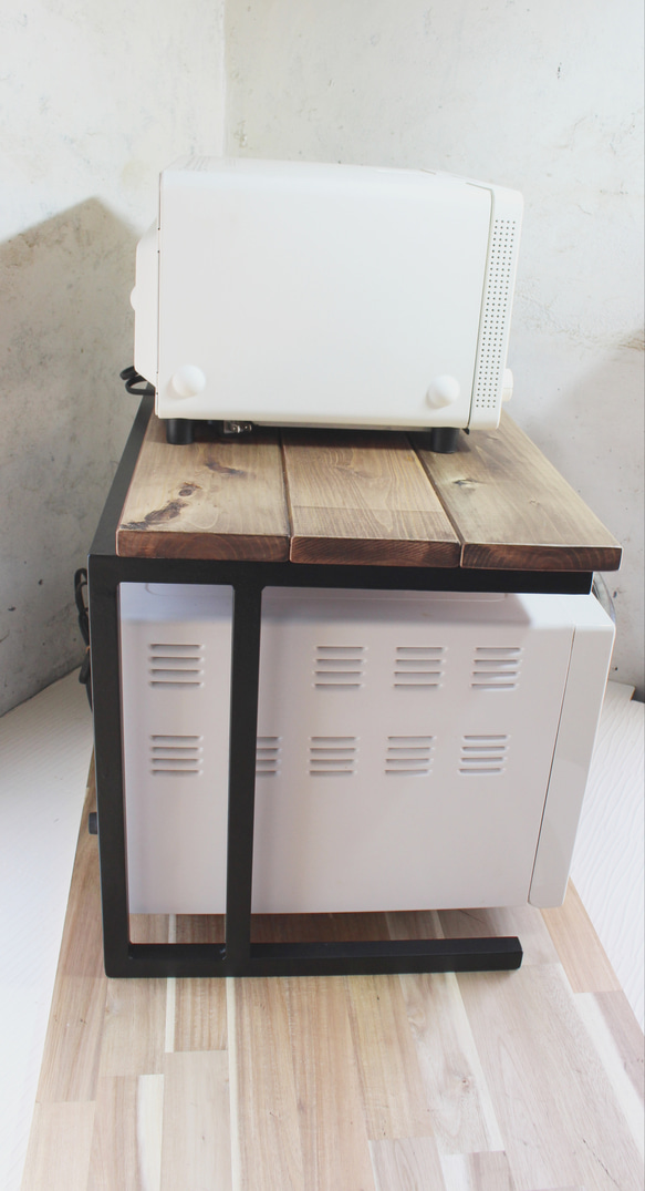 アイアン電子レンジラック・オーブン台・トースターラック 4枚目の画像