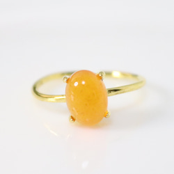 S925製 18KGP カーネリアン 8×6mm 丸 天然石 指輪 指輪・リング