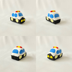 【３台セット】はたらくくるま　フェルトおもちゃ　パトカー　消防車　救急車　ストラップ付おもちゃ　赤ちゃんおもちゃ 5枚目の画像