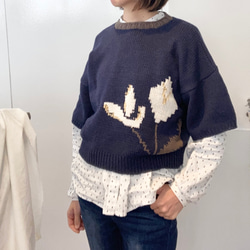 手編み機による　Mimosa Sophie Sweater 10枚目の画像