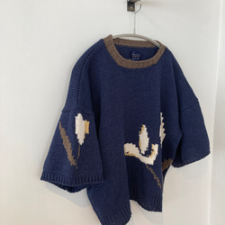 手編み機による　Mimosa Sophie Sweater 4枚目の画像