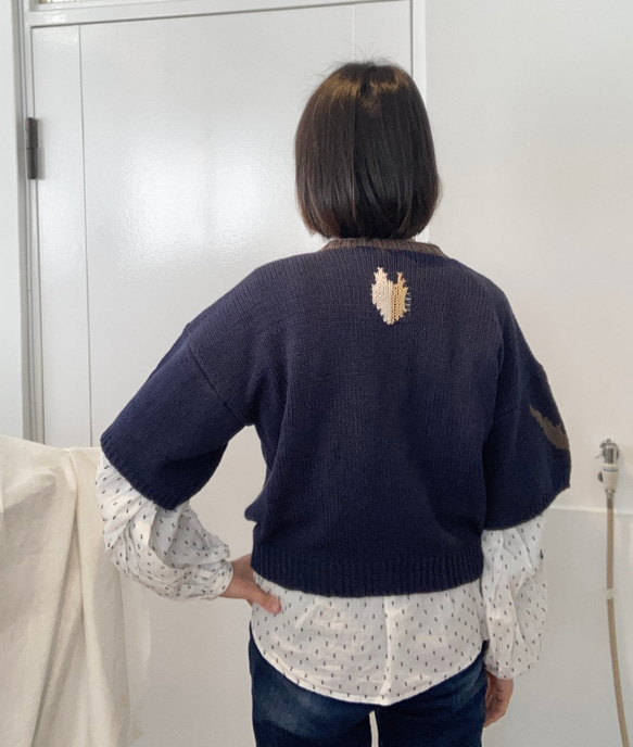 手編み機による　Mimosa Sophie Sweater 11枚目の画像