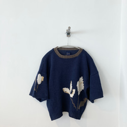 手編み機による　Mimosa Sophie Sweater 2枚目の画像