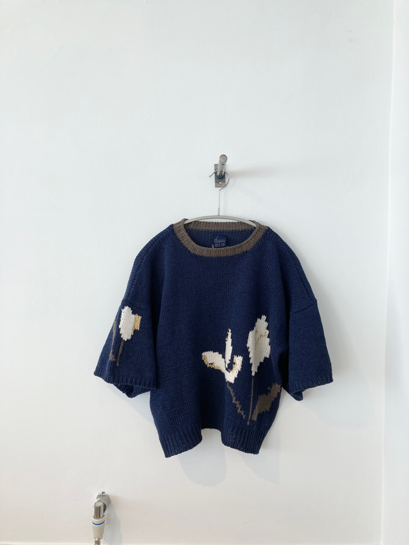 手編み機による　Mimosa Sophie Sweater 2枚目の画像