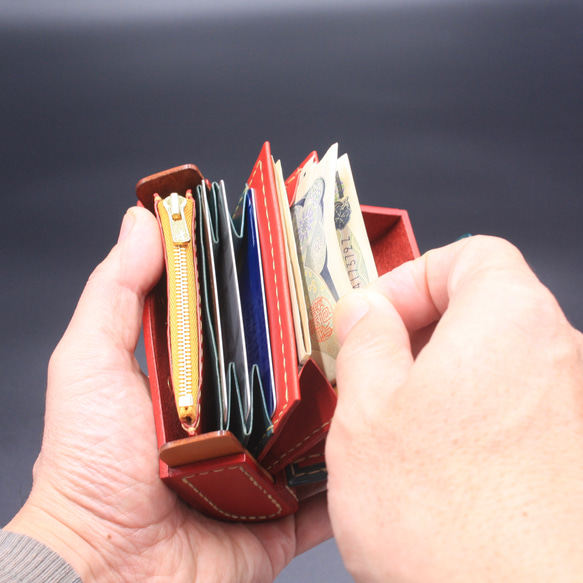 立體繪本迷你錢包卡 x 3（紅色、翠藍）No.015 第6張的照片