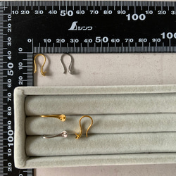 【4pcs】フックピンサージカルピアス　2カラー 9枚目の画像