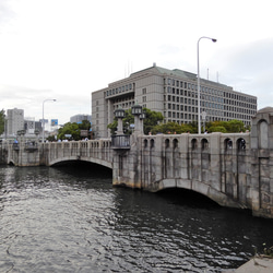 大阪泉州製４重ガーゼハンカチ　淀屋橋　サイズ30ｃｍ角　綿100％ 4枚目の画像