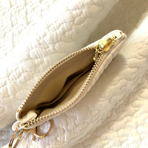 ライヴリーダイナソーと３つの卵　コインケース　ヌビ　イブル　ミニポーチ　ヌビポーチ　刺繍　KZhermosa 恐竜 6枚目の画像