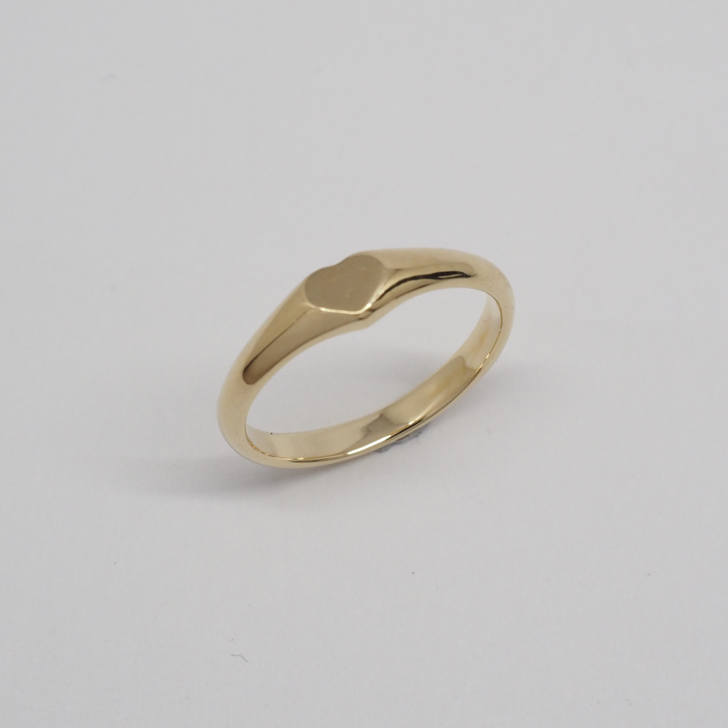K18 petit signet ring ver.heart  プチハートシグネットリング