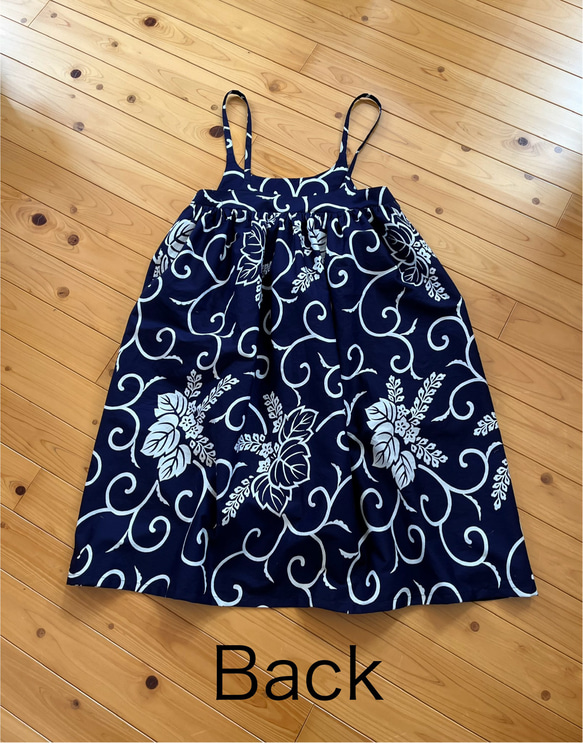 唐草風呂敷　キャミ風ジャンバースカート　フリーサイズ 2枚目の画像