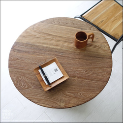 ヴィンテージサイドテーブルAnqbo20 丸テーブル 円形テーブル 什器 コーヒーテーブル チーク材 一点物 再生家具 6枚目の画像