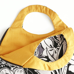 tamago tote black flower 6枚目の画像