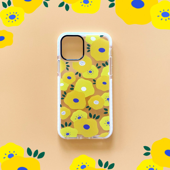 黄色のお花畑 iPhone クリアケース 1枚目の画像