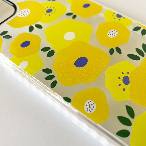 黄色のお花畑 iPhone クリアケース 2枚目の画像
