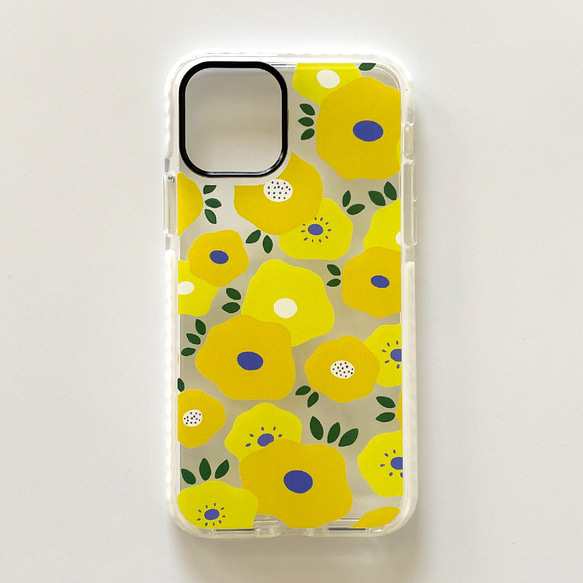黄色のお花畑 iPhone クリアケース 3枚目の画像