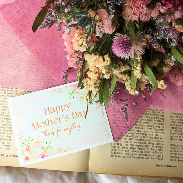 ●母の日×「早割」​​​​​​sweet pink mini flower basket ドライフラワー　母の日ギフト　 10枚目の画像