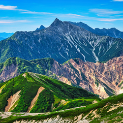 山岳風景写真 〜鋭鋒と朱壁〜 （槍ヶ岳･北アルプス･登山／送料無料） 9枚目の画像