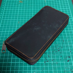 【4本挿】ハンドメイド　プエブロブラック　ラウンドジップ　ペンケース 4本挿】ハンドメイド プエブロ ブラック ラウンドジップペン