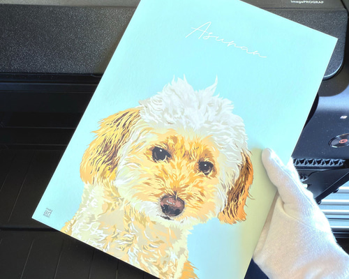 手描きデジタルイラスト+A4マットフォト紙印刷のセット販売 額装用
